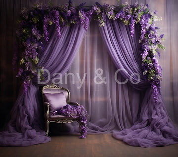 Avezano Purple Curtains and Lavender Backdrop Designed By Danyelle Pinnington