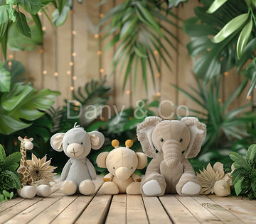 Avezano Jungle Elephant Doll Digital Backdrop Designed By Elegant Dreams