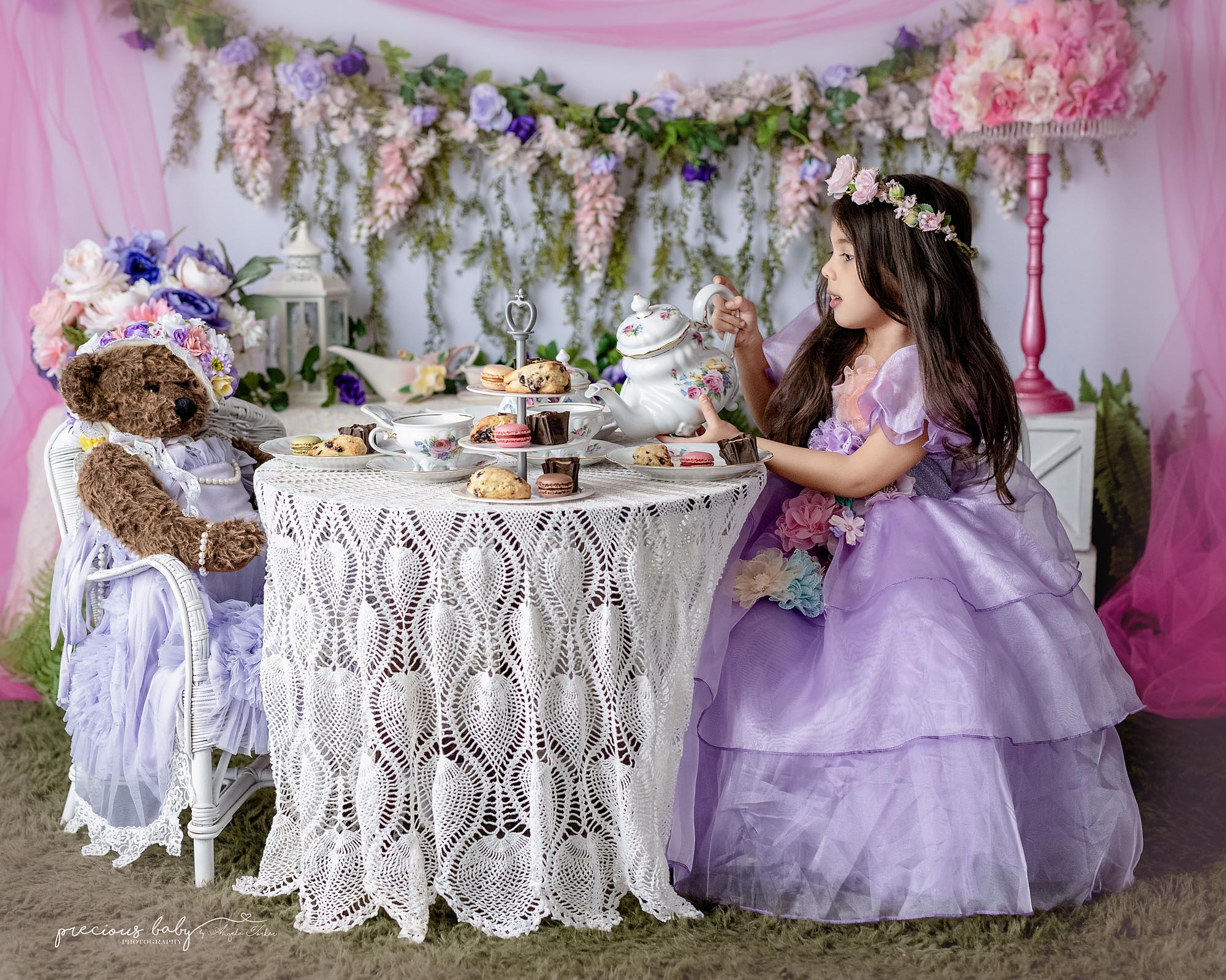 Avezano Pink Balloon Afternoon Tea Photography Backdrop Designed By An