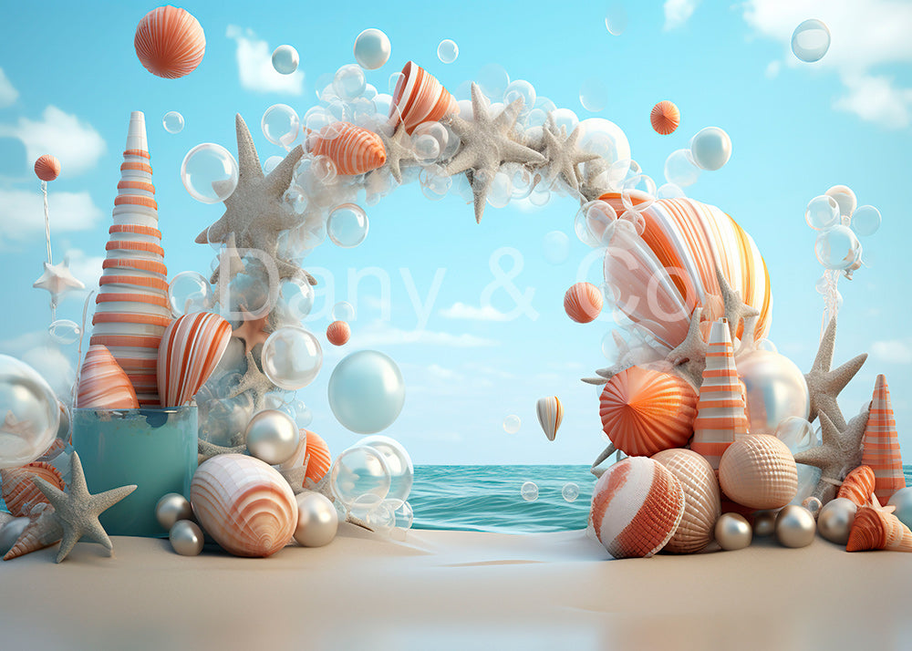Shell Backdrop 2d Avezano Summer Sea Shell Starfish Arch Backdrop Designed By Danyelle P