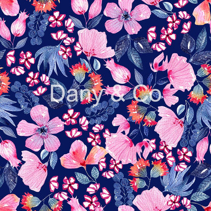 Avezano Artistic Flower Blue Backdrop Designed By Danyelle Pinnington