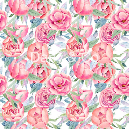 Avezano Pink Rose Painting Backdrop Designed By Danyelle Pinnington