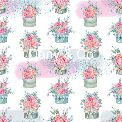 Avezano Spring Flower Potted Plants Backdrop Designed By Danyelle Pinnington