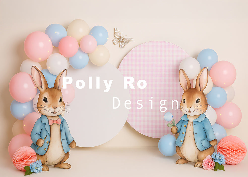 Toile de fond pour photographie de pailles et d'œufs de Pâques d'Avezano conçue par Polly Ro Design