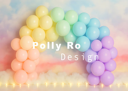 Avezano Colorful Balloon Arch Birthday Party Backdrop Designed By Polly Ro Design