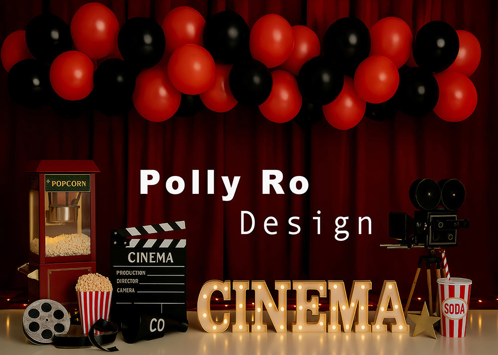 Avezano Cinema Theme Backdrop Designed By Polly Ro Design