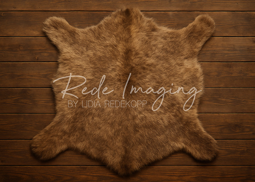 Avezano Light Brown Fur Rug Floor Photography Backdrop Designed By Lidia Redekopp