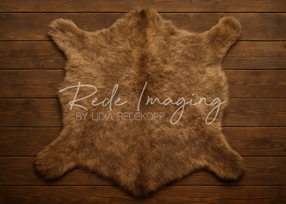 Avezano Light Brown Fur Rug Floor Photography Backdrop Designed By Lidia Redekopp