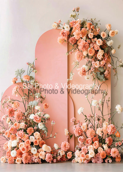 Avezano Pink Arch and Roses Wedding Backdrop Designed By Sai photo & videography
