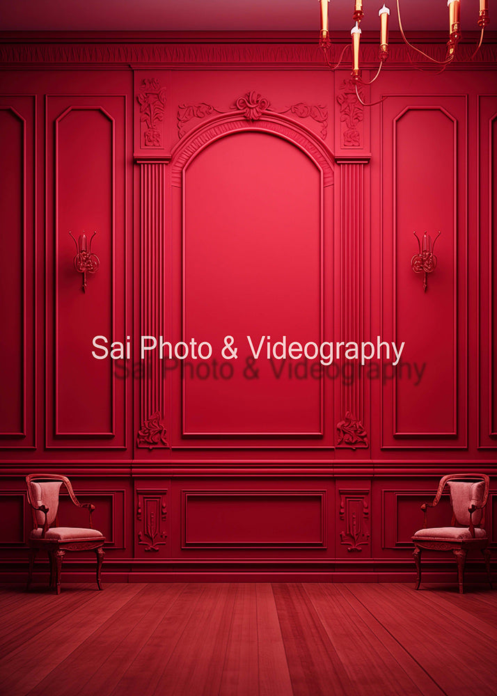 Avezano Art Red Wall Wedding Backdrop Designed By Sai photo & videography