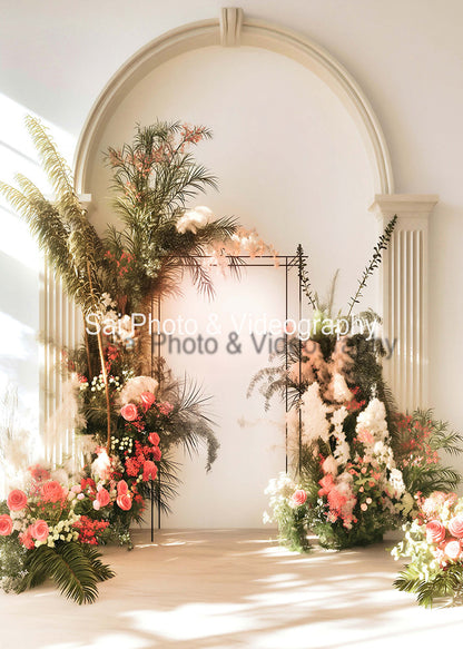 Avezano White Walls and Decoration Wedding Backdrop Designed By Sai photo & videography