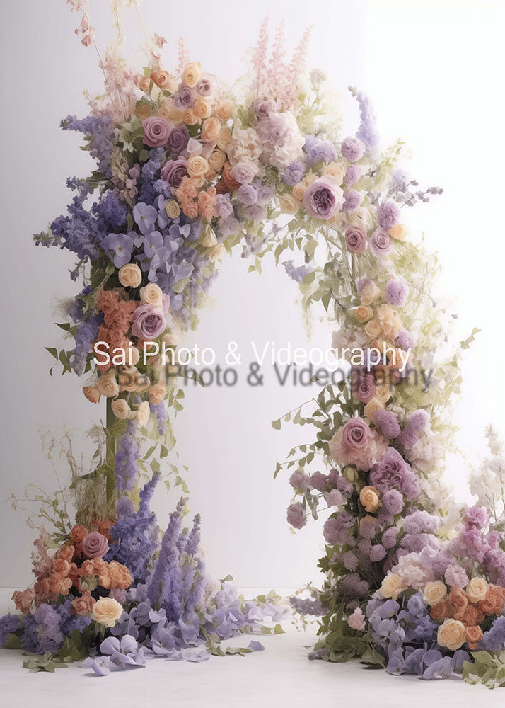 Avezano Purple Rose Arch Romantic Wedding Backdrop Designed By Sai photo & videography
