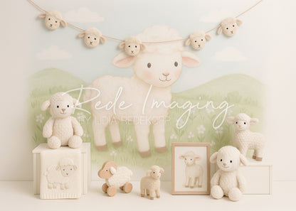 Toile de fond pour photographie de pailles et d'œufs de Pâques d'Avezano conçue par Polly Ro Design