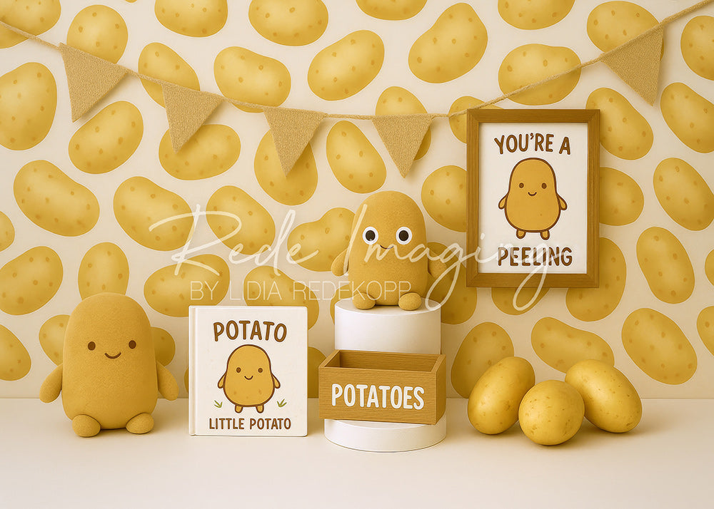 Toile de fond pour photographie de pailles et d'œufs de Pâques d'Avezano conçue par Polly Ro Design