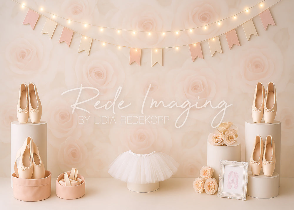 Avezano Ballet Rose Dream Photography Backdrop Designed By Lidia Redekopp