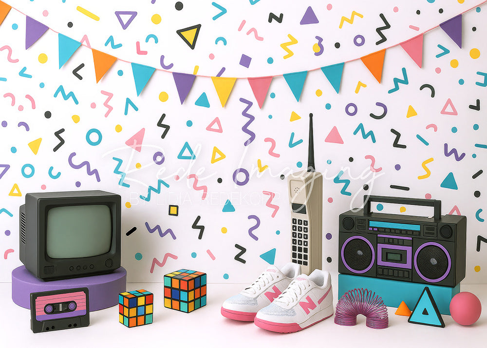 Avezano Retro 80s Party Photography Backdrop Designed By Lidia Redekopp