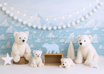 Avezano Polar Bear Arctic Theme Photography Backdrop Designed By Lidia Redekopp