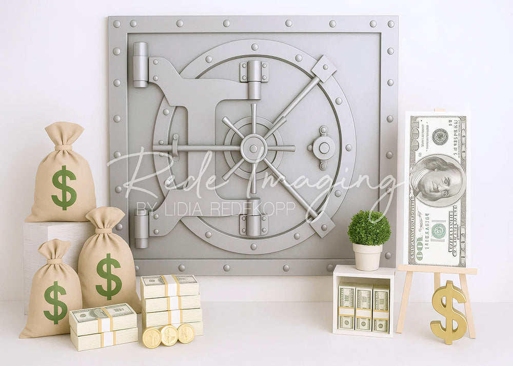 Avezano Safe Money Theme Photography Backdrop Designed By Lidia Redekopp