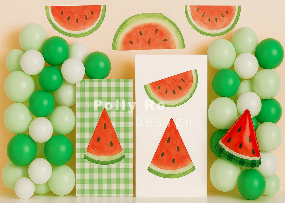 VIP Avezano Watermelon Balloon Party Photography Backdrop Designed By Polly Ro Design