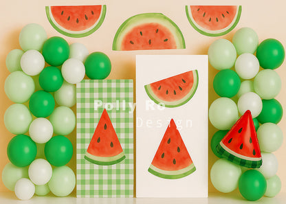 VIP Avezano Watermelon Balloon Party Photography Backdrop Designed By Polly Ro Design