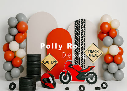 Avezano Motorcycle Themed Arch Photography Backdrop Designed By Polly Ro Design