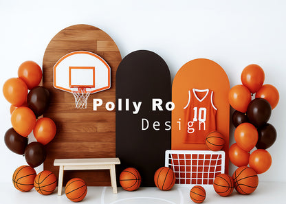Avezano Basketball Arch Photography Backdrop Designed By Polly Ro Design