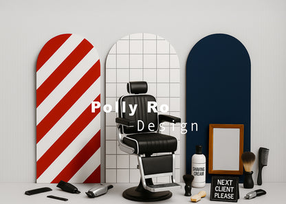 Avezano Barber Shop Arch Photography Backdrop Designed By Polly Ro Design