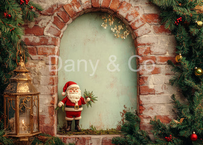 Avezano Santa in Brick Archway Backdrop Designed By Danyelle Pinnington