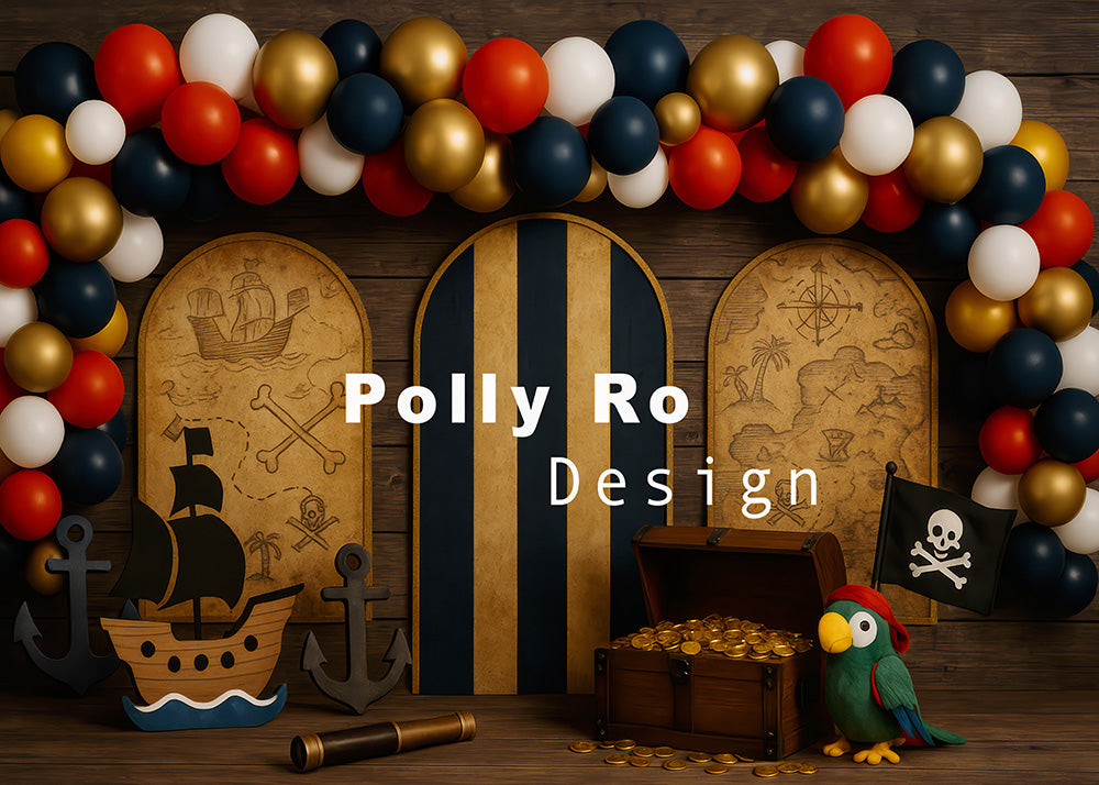 Avezano Pirate Themed Party Photography Backdrop Designed By Polly Ro Design
