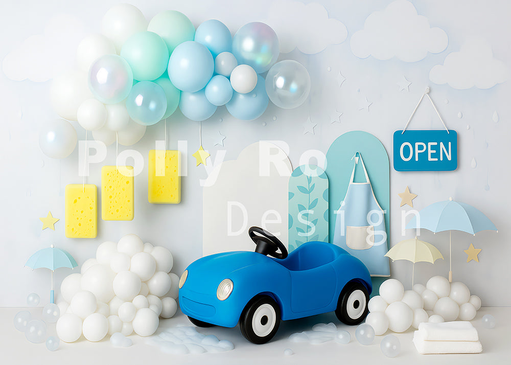 Toile de fond pour photographie de pailles et d'œufs de Pâques d'Avezano conçue par Polly Ro Design