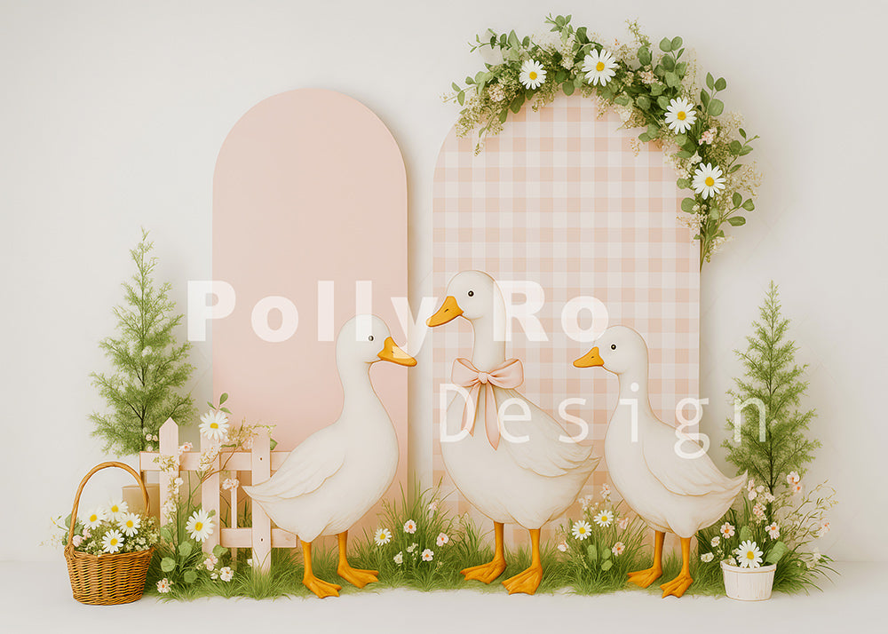 Toile de fond pour photographie de pailles et d'œufs de Pâques d'Avezano conçue par Polly Ro Design