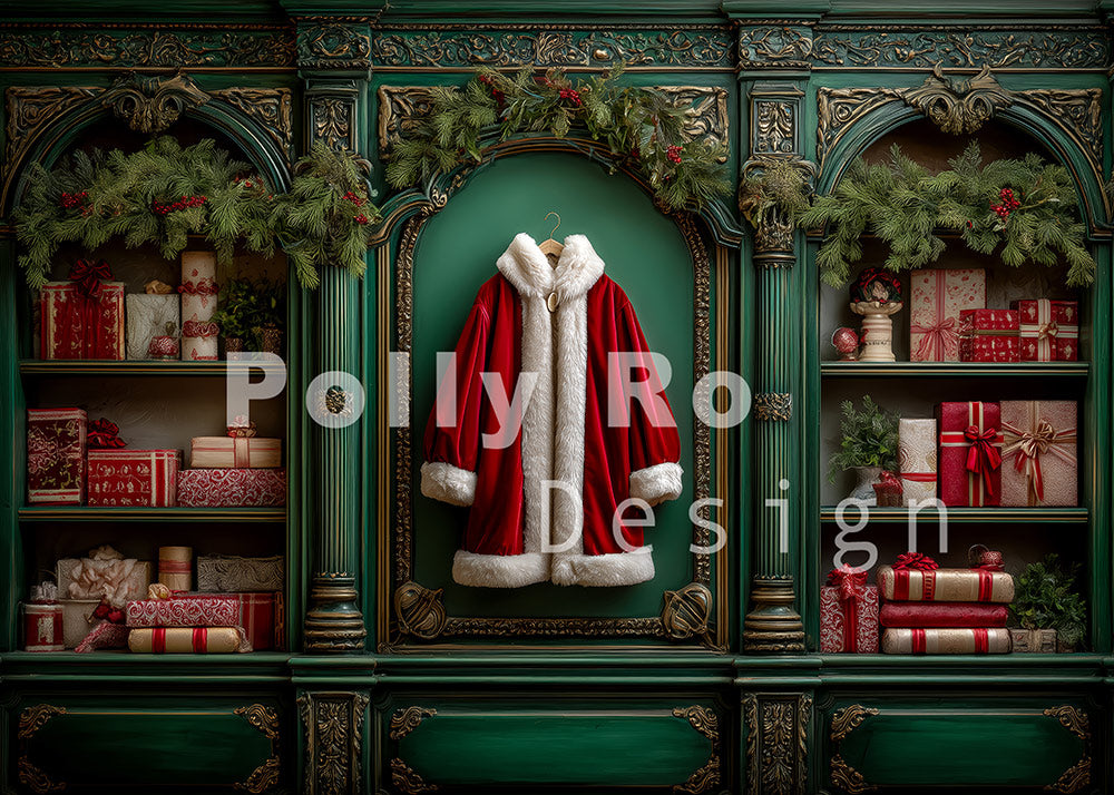 Avezano Santa's Wardrobe Photography Backdrop Designed By Polly Ro Des