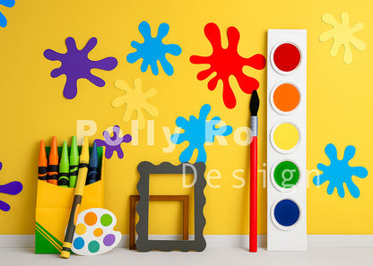 Toile de fond pour photographie de pailles et d'œufs de Pâques d'Avezano conçue par Polly Ro Design