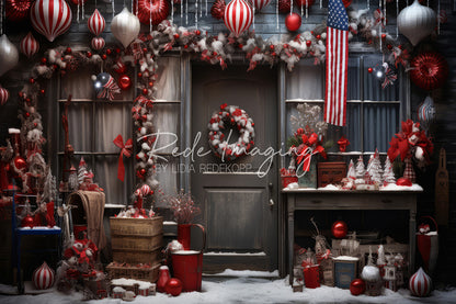 Avezano Christmas Storefront Decor Photography Backdrop Designed By Lidia Redekopp