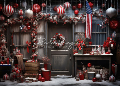 Avezano Christmas Storefront Decor Photography Backdrop Designed By Lidia Redekopp