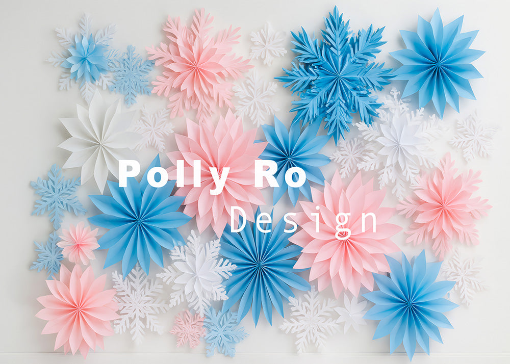 Avezano Paper Snowflake Photography Backdrop Designed By Polly Ro Desi
