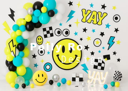 Toile de fond pour photographie de pailles et d'œufs de Pâques d'Avezano conçue par Polly Ro Design