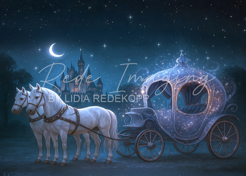 Avezano Horse Drawn Enchanted Carriage Castle Backdrop Designed By Lidia Redekopp