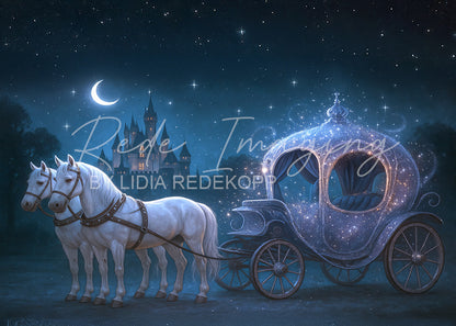 Avezano Horse Drawn Enchanted Carriage Castle Backdrop Designed By Lidia Redekopp
