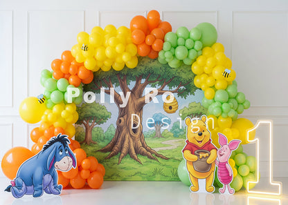 Avezano Winnie and the Tree Theme Photography Backdrop Designed By Polly Ro Design
