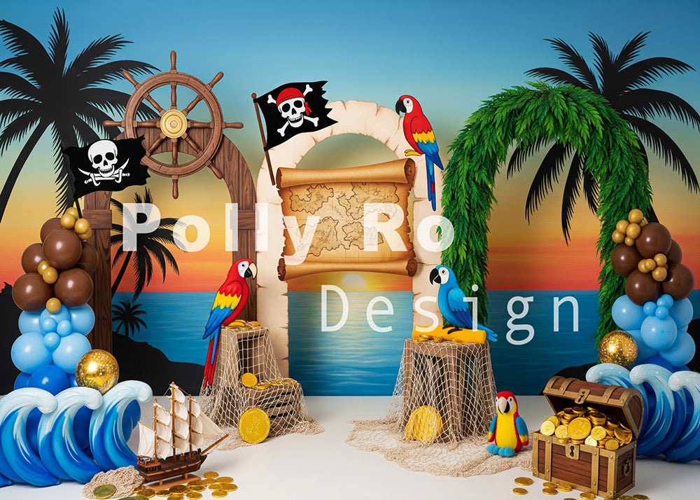 Avezano Pirate Treasure Island Photography Backdrop Designed By Polly Ro Design
