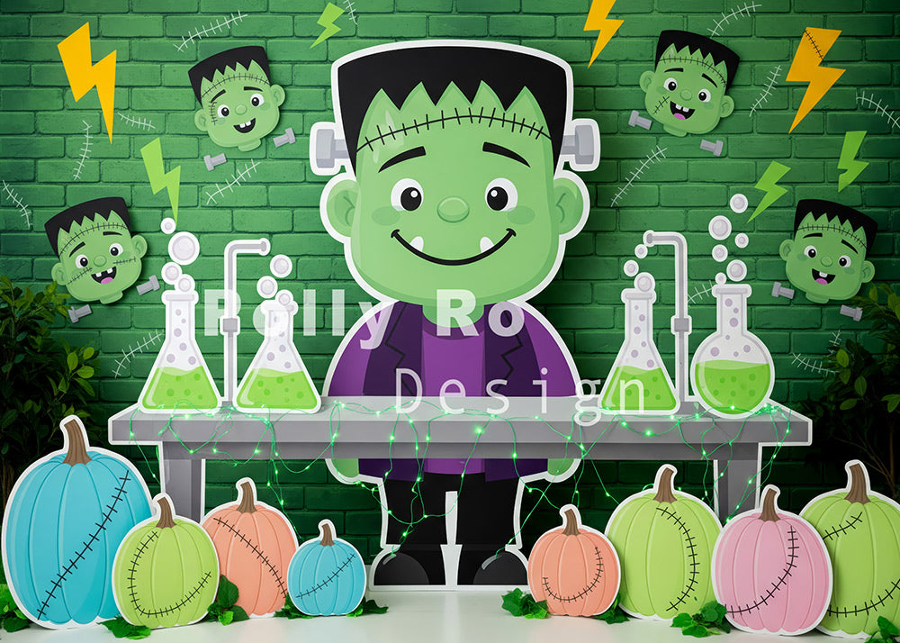 Avezano Frankenstein Lab Pumpkin Backdrop Designed By Polly Ro Design