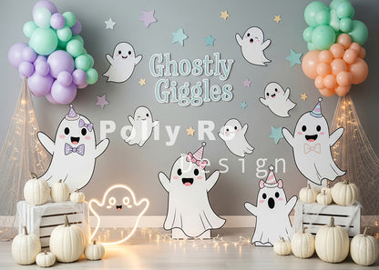 Avezano Ghostly Giggles Balloon Backdrop Designed By Polly Ro Design