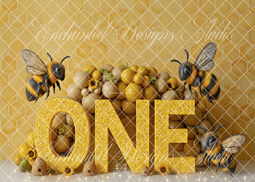 Avezano Bee Themed First Birthday Backdrop Designed By Enchanted Design Studio