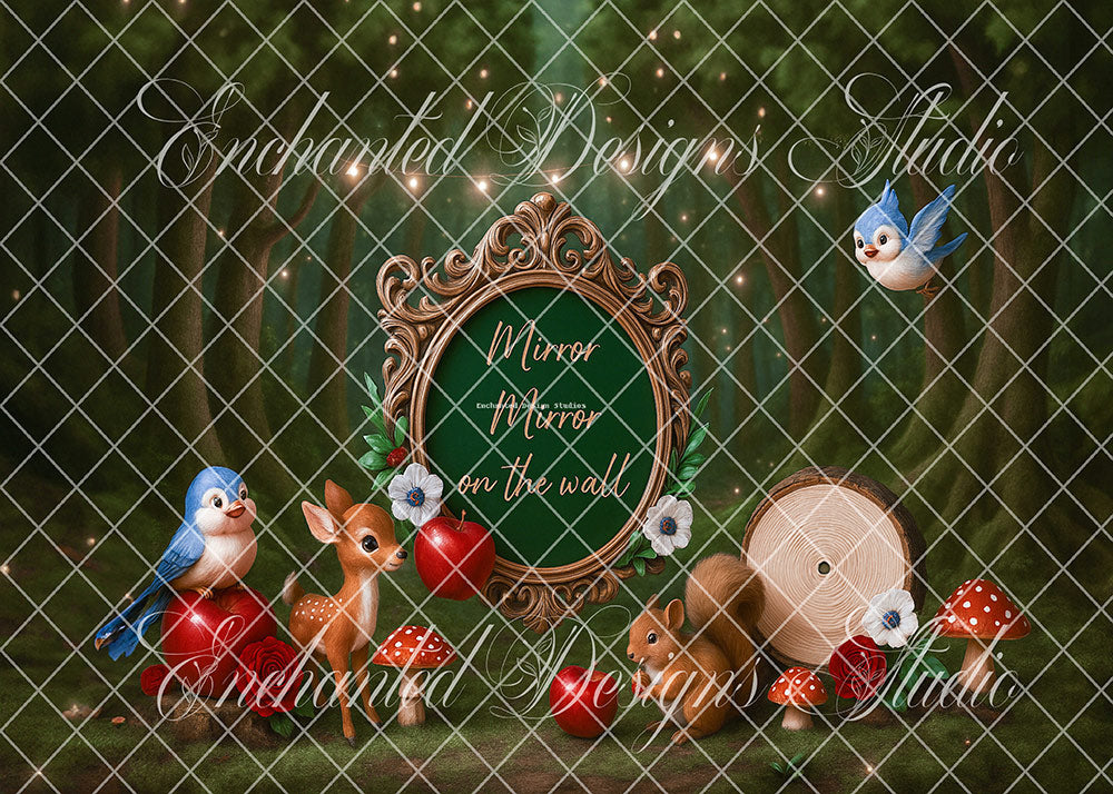 Avezano Forest Mirror Animal Backdrop Designed By Enchanted Design Studio