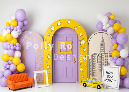 Avezano Friends Themed Doorway Backdrop Designed By Polly Ro Design