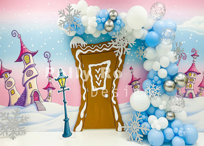 Avezano Winter Gingerbread Door Backdrop Designed By Polly Ro Design