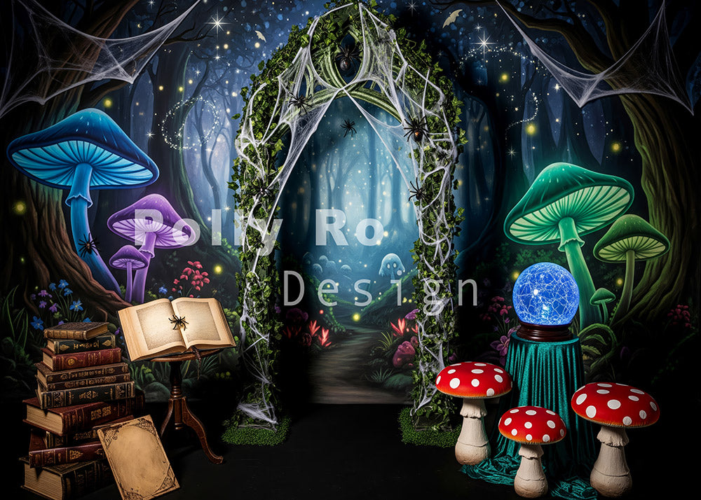 Avezano Magical Forest Mushroom Arch Backdrop Designed By Polly Ro Design