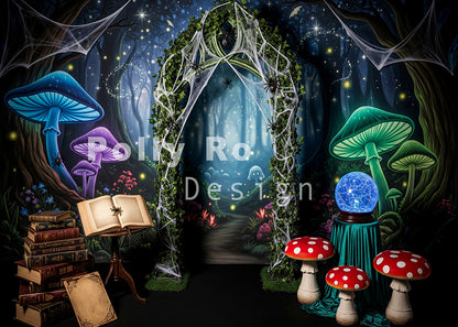 Avezano Magical Forest Mushroom Arch Backdrop Designed By Polly Ro Design