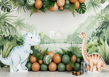 Avezano Dinosaur Jungle Balloon Backdrop Designed By Polly Ro Design
